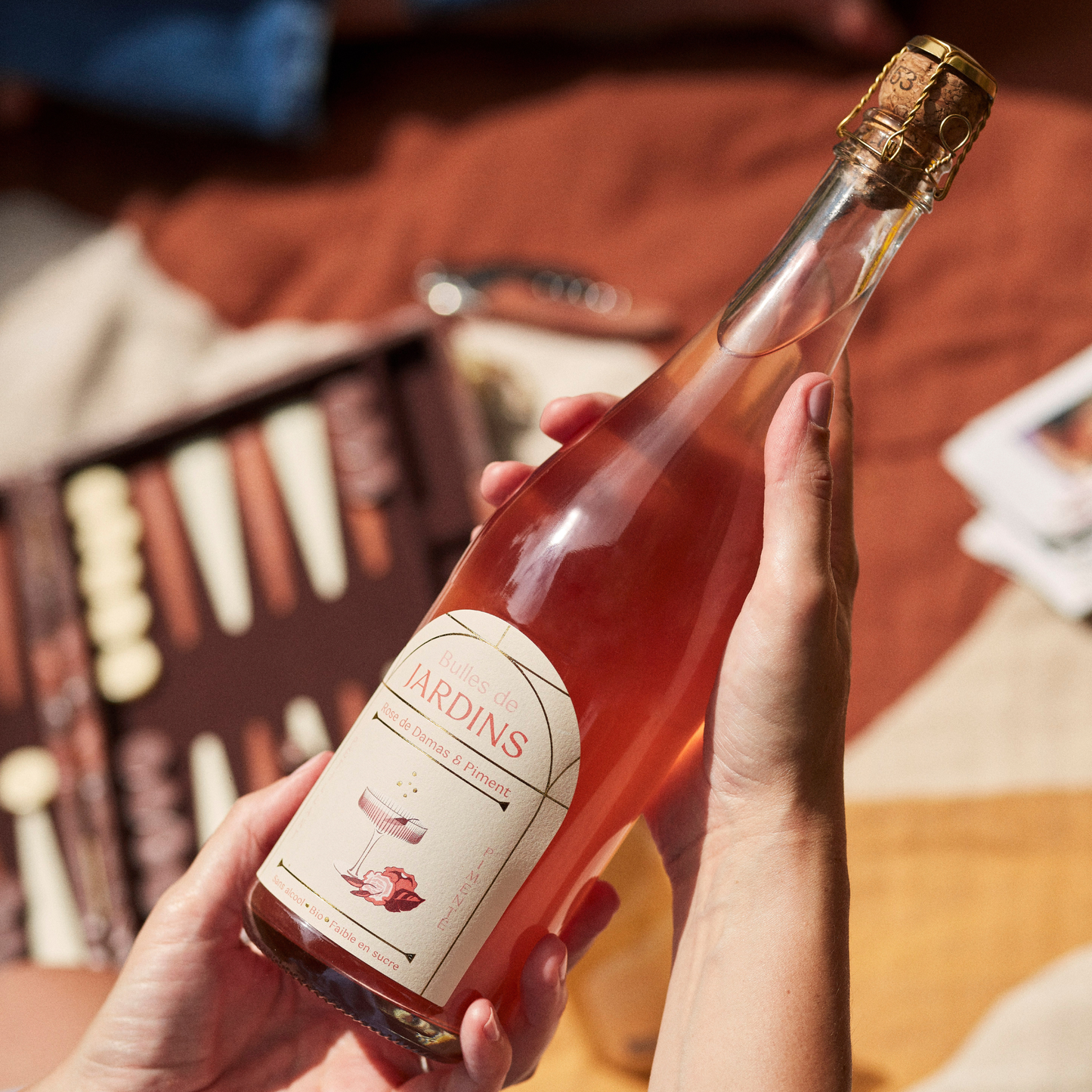 Bio-Schaumwein ohne Alkohol - Rose & Ingwer