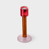 Bole Candle Holder L red / pink