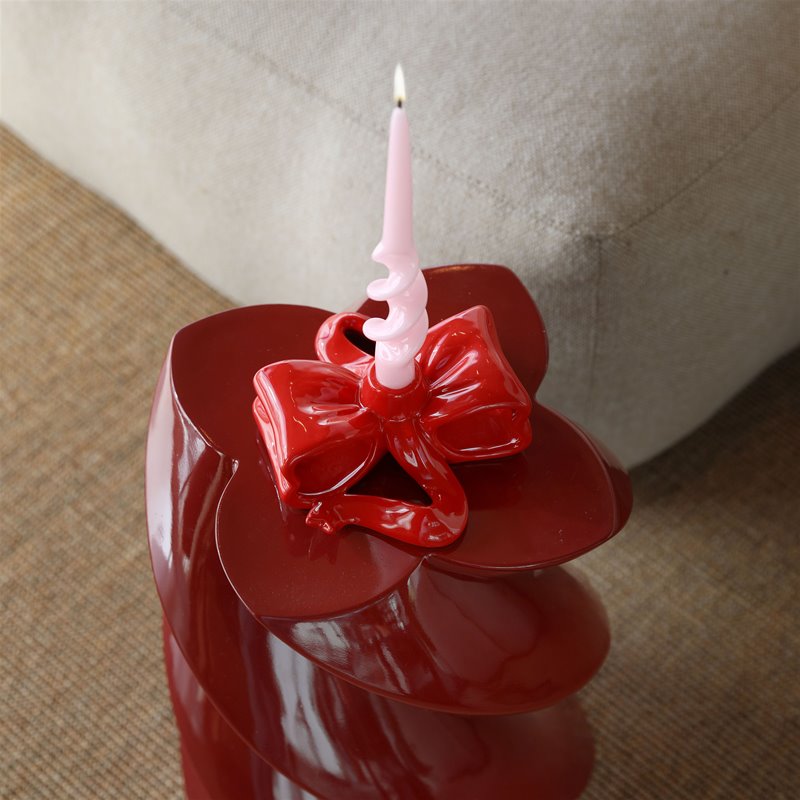 Red Ribbon Candle Holder