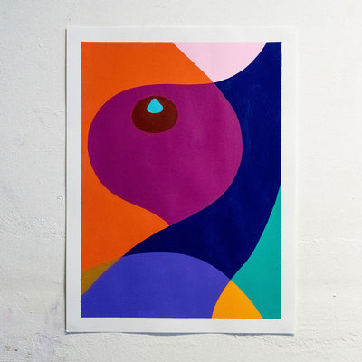 handpainted by Kristin Funken, Acrylic on paper, graphic art, nave shop, online concept store