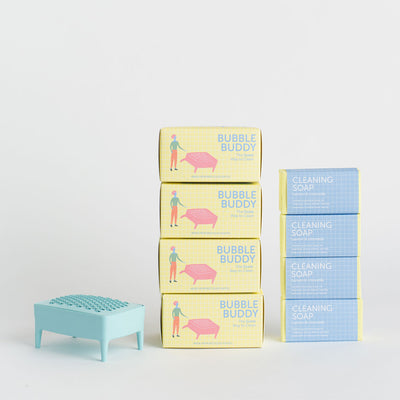 mint coloured Bubble Buddy; an eco friendly soap bar grater, made from recycled plastic by Foekje Fleur and Sea Shepherd, Nave Shop, online concept store