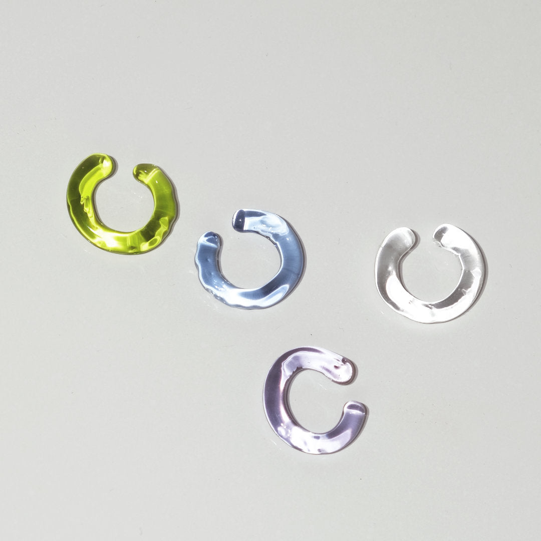 glass earcuff, modern jewellery design, glas schmuck, modeschmuck, clara schweers, nave shop, online concept store