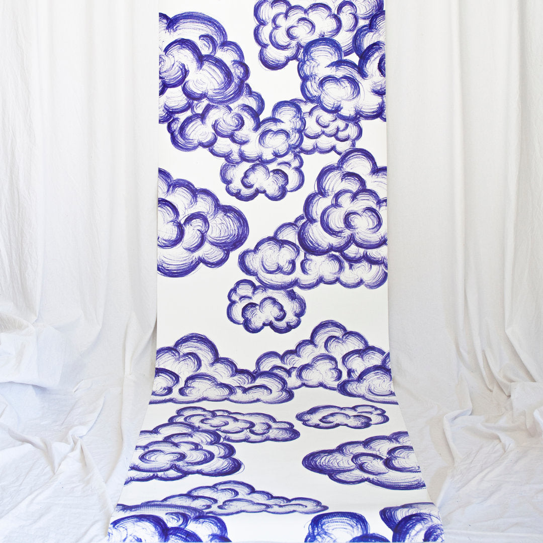 Cloud Doodle wallpaper by Studio DNKK, handmade wallpaper, Wandtapete, nave shop, online concept store