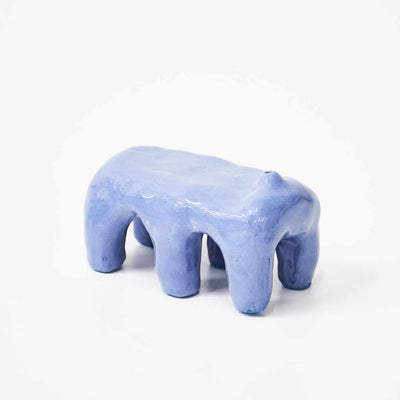 Incense holder with 6 legs, baby blue glaze by Siup Studio, handmade clay design